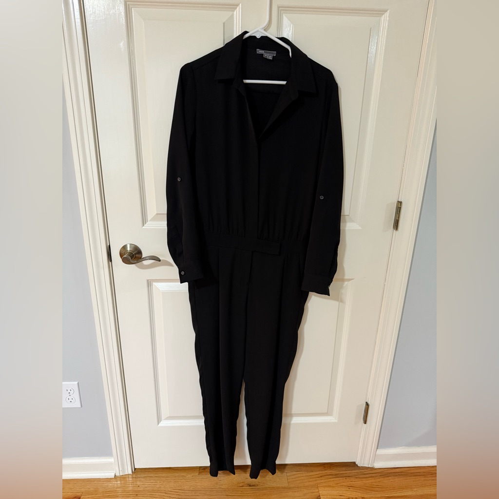 Women’s Vince Classic Black Jumpsuit, Size 8